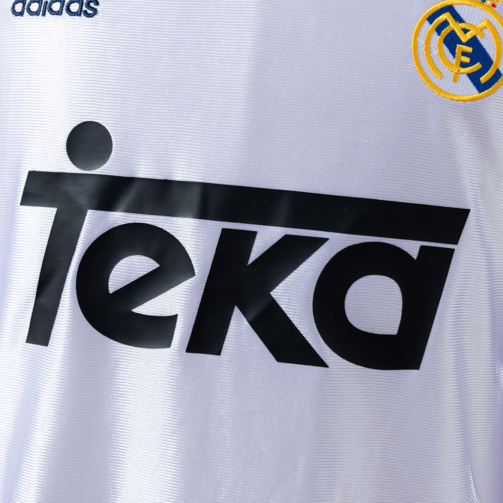 Real Madrid 1998/00 Home Long Sleeve Retro Jersey – Vintage Replica Football Soccer Shirt – S–XXL