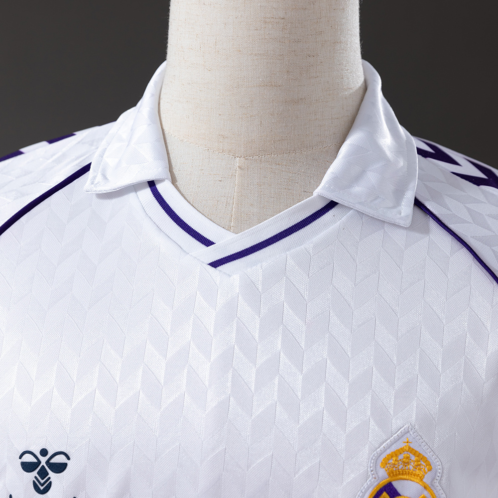 Real Madrid 1986/87 Home Retro Jersey – Vintage Replica Football Soccer Shirt – S–XXL