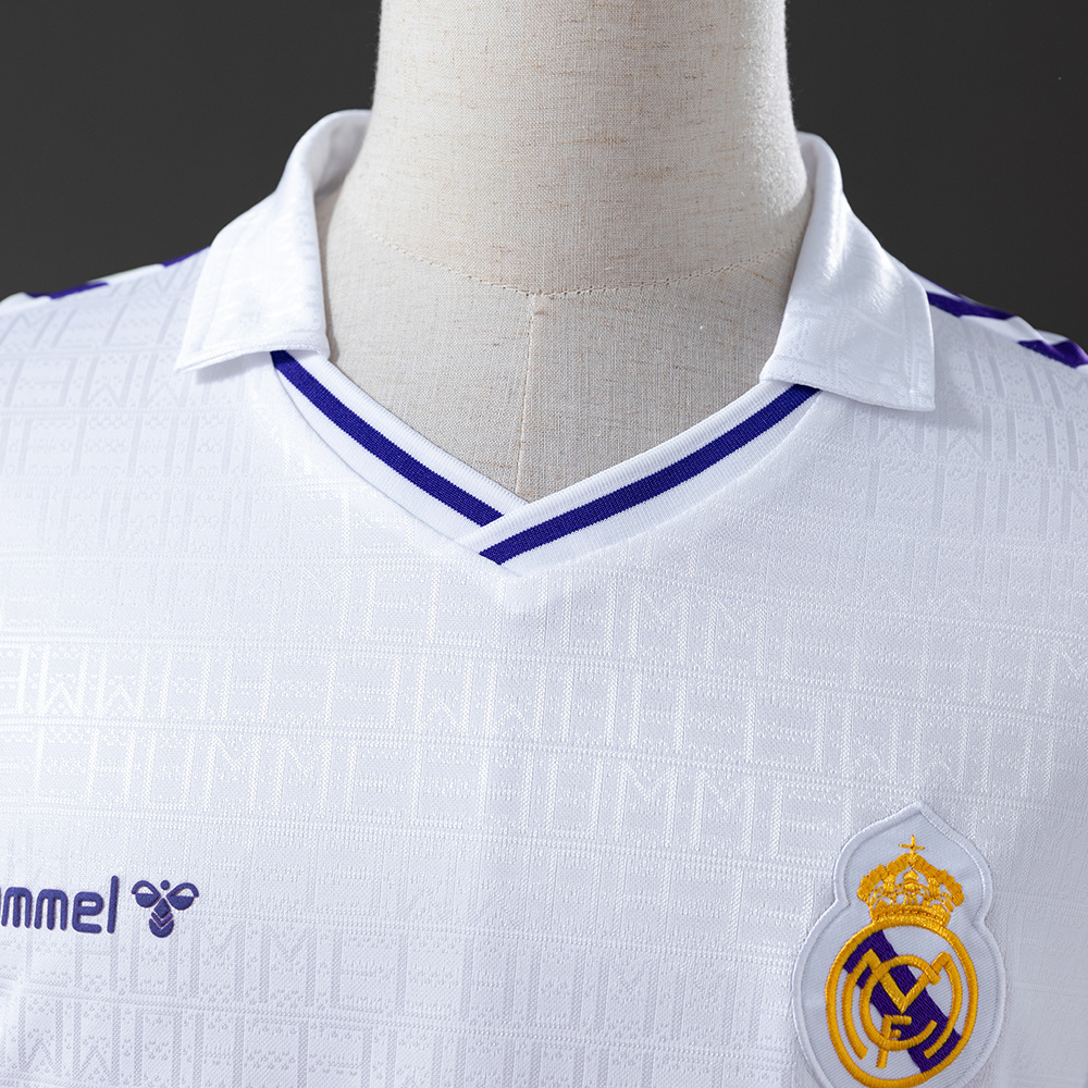 Real Madrid 1988/90 Home Retro Jersey – Vintage Replica Football Soccer Shirt – S–XXL