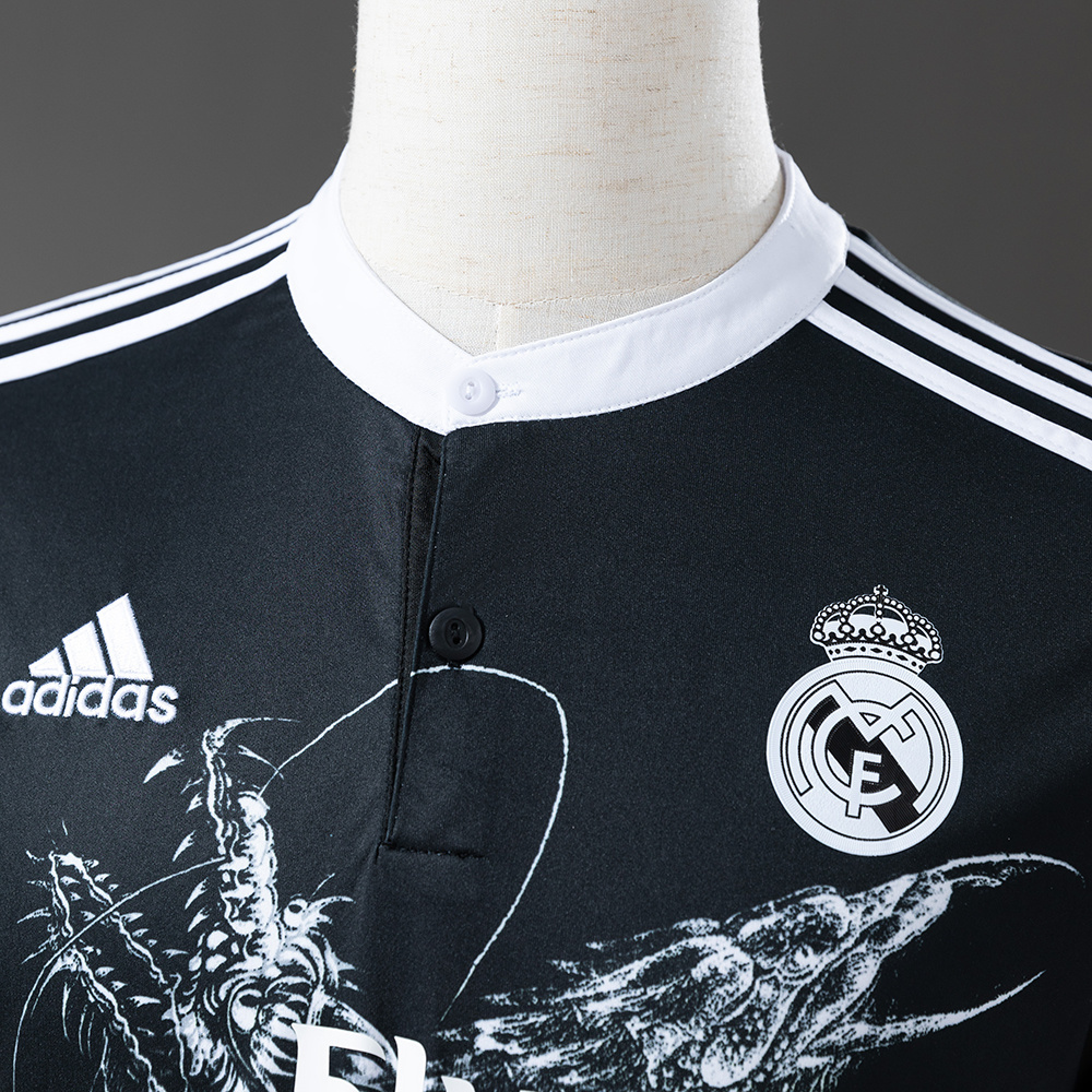 Real Madrid 2014/15 Second Away Long Sleeve Retro Jersey – Vintage Replica Football Soccer Shirt – S–XXL