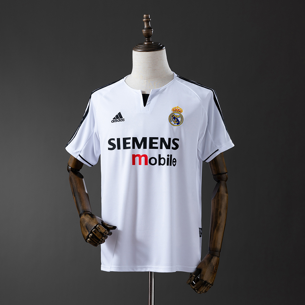 Real Madrid 2003/04 Home Retro Jersey – Vintage Replica Football Soccer Shirt – S–XXL