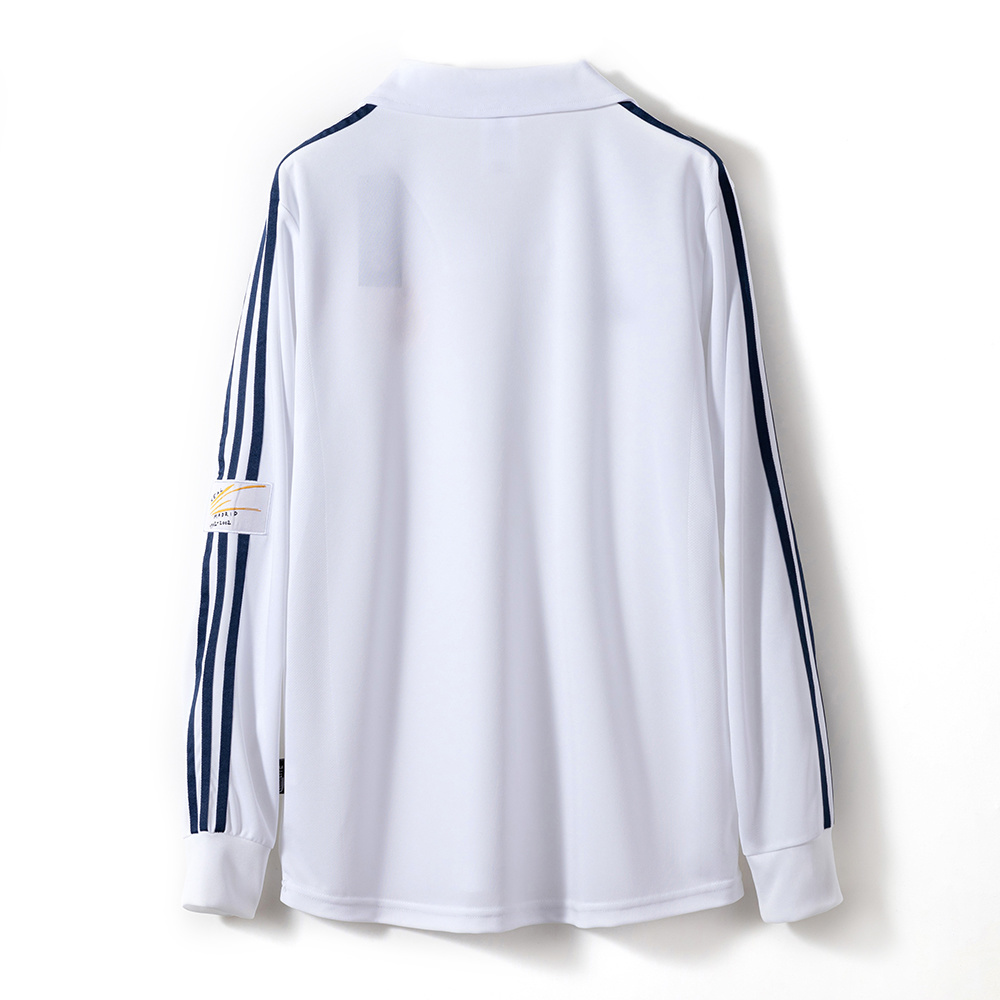 Real Madrid 2001/02 Home (UEFA Champions League) Long Sleeve Retro Jersey – Vintage Replica Football Soccer Shirt – S–XXL