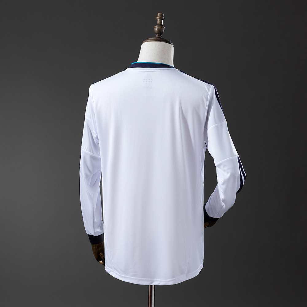 Real Madrid 2012/13 Home Long Sleeve Retro Jersey – Vintage Replica Football Soccer Shirt – S–XXL