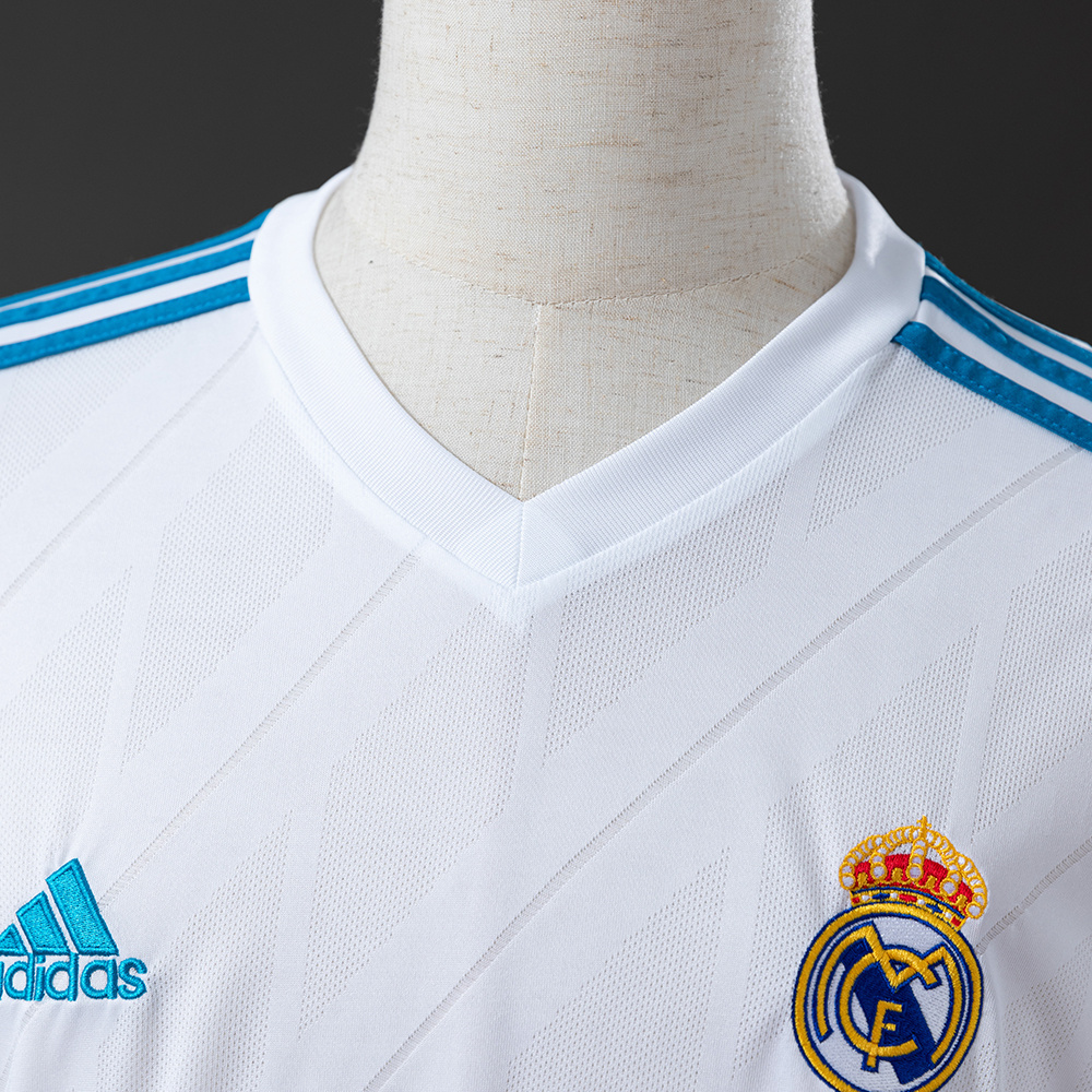 Real Madrid 2017/18 Home Retro Jersey – Vintage Replica Football Soccer Shirt – S–XXL