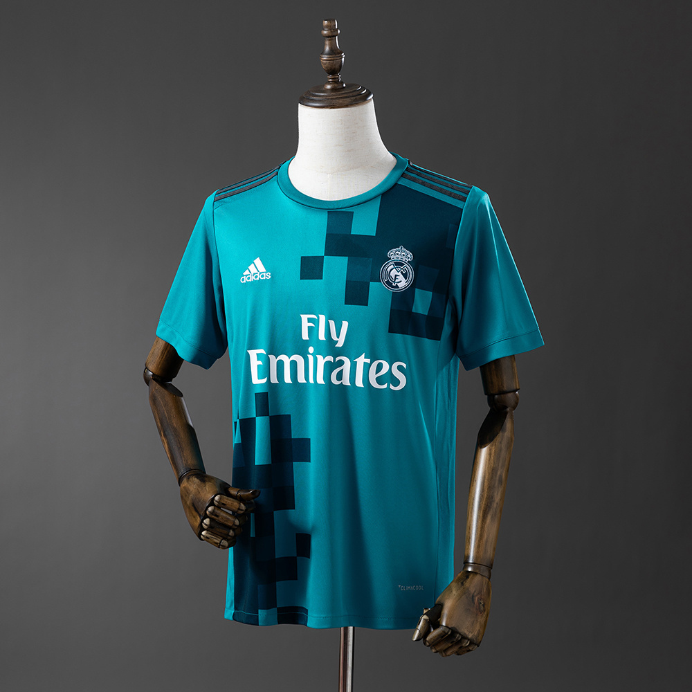 Real Madrid 2017/18 Second Away Retro Jersey – Vintage Replica Football Soccer Shirt – S–XXL