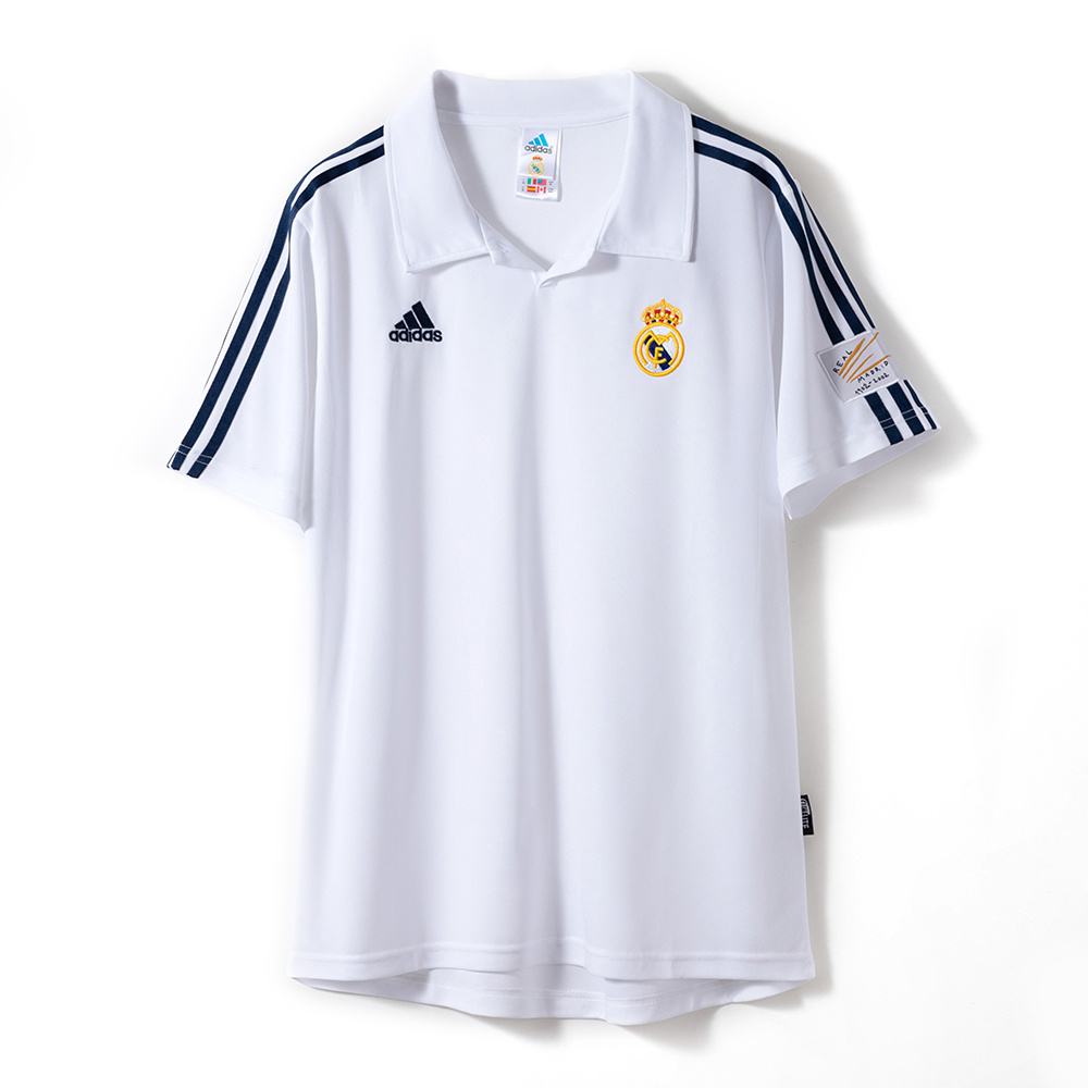 Real Madrid 2001/02 Home (UEFA Champions League) Retro Jersey – Vintage Replica Football Soccer Shirt – S–XXL