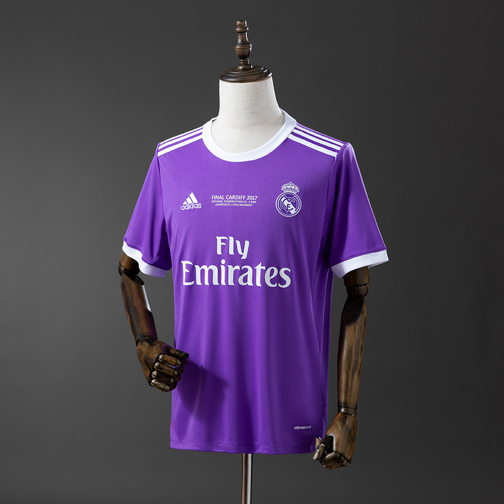 Real Madrid 2016/17 Away Retro Jersey – Vintage Replica Football Soccer Shirt – S–XXL