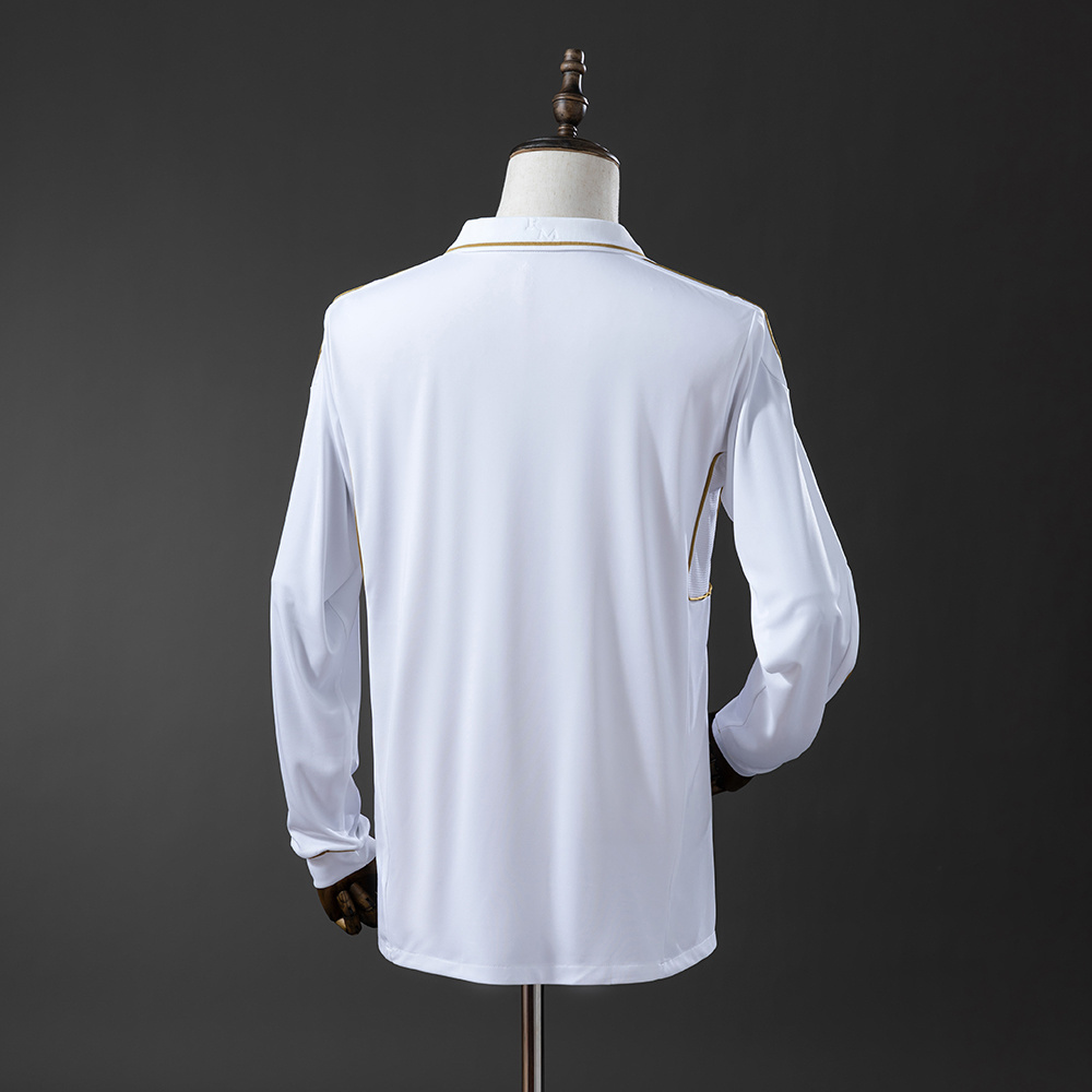 Real Madrid 2011/12 Home Long Sleeve Retro Jersey – Vintage Replica Football Soccer Shirt – S–XXL