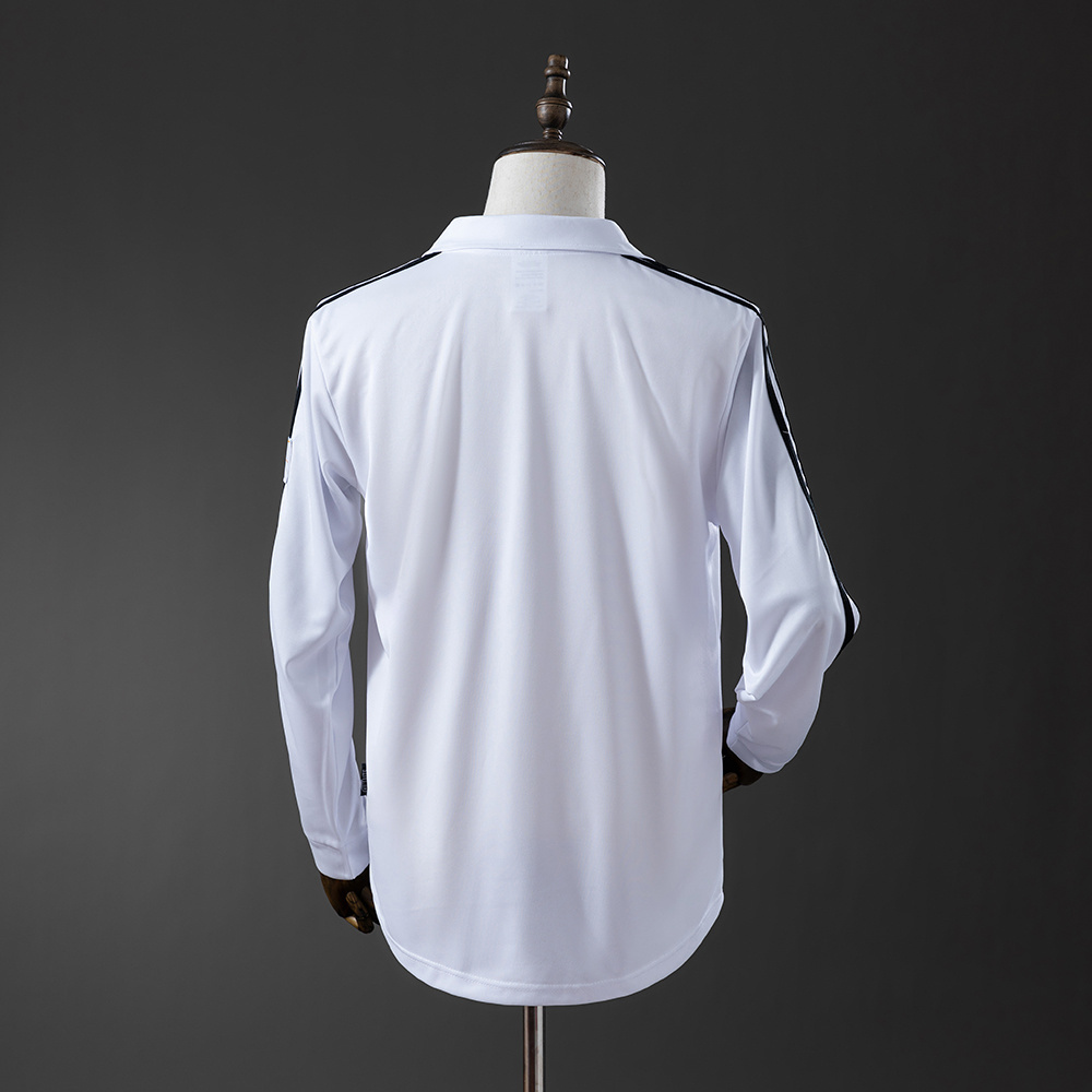 Real Madrid 2002/03 Home (UEFA Champions League) Long Sleeve Retro Jersey – Vintage Replica Football Soccer Shirt – S–XXL