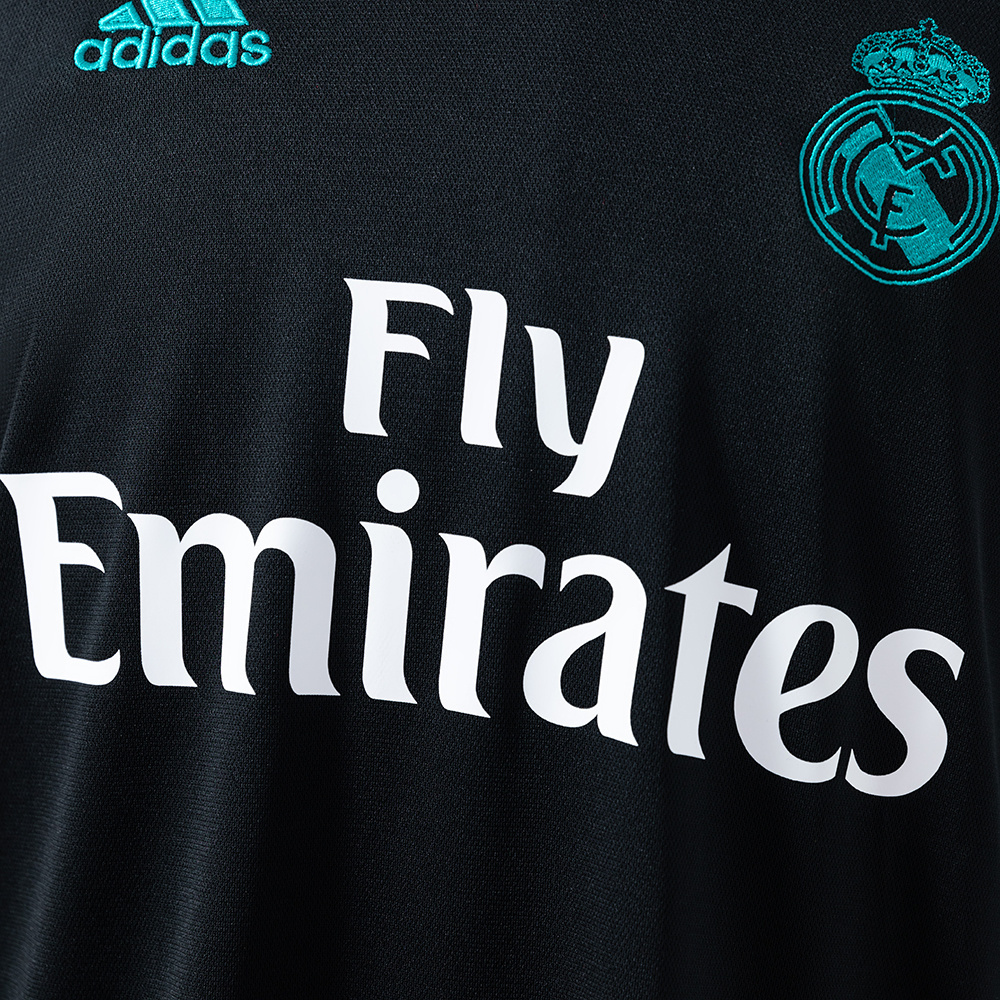Real Madrid 2017/18 Away Long Sleeve Retro Jersey – Vintage Replica Football Soccer Shirt – S–XXL