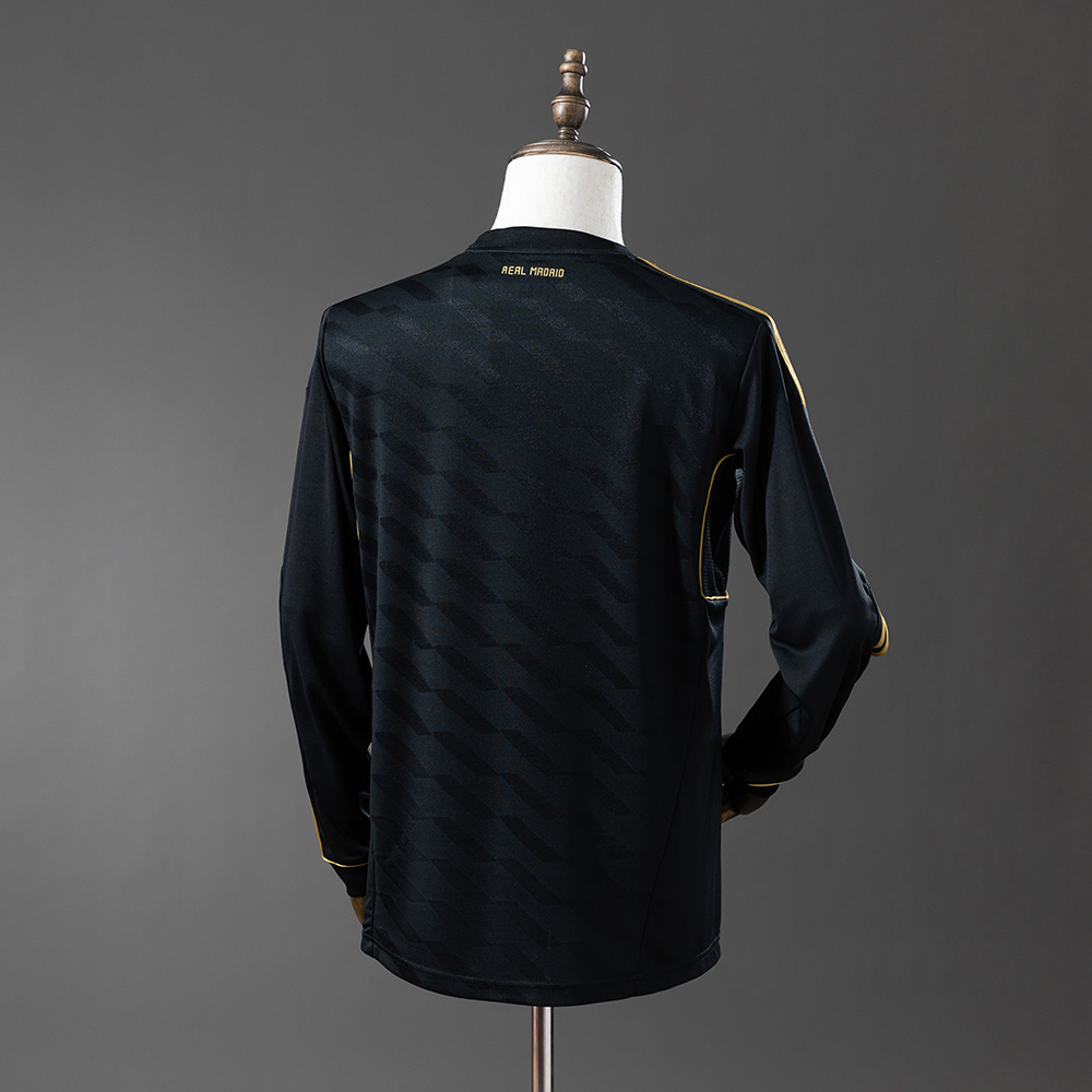 Real Madrid 2011/12 Away Retro Long Sleeve Jersey – Vintage Replica Football Soccer Shirt – S–XXL
