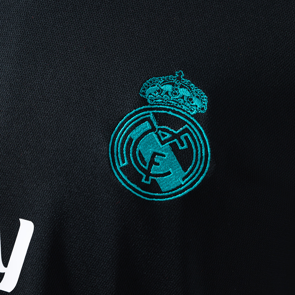 Real Madrid 2017/18 Away Long Sleeve Retro Jersey – Vintage Replica Football Soccer Shirt – S–XXL