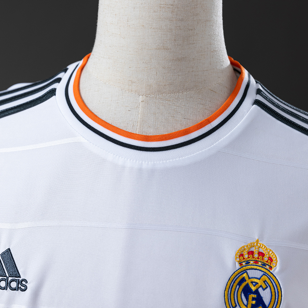 Real Madrid 2013/14 Home Long Sleeve Retro Jersey – Vintage Replica Football Soccer Shirt – S–XXL