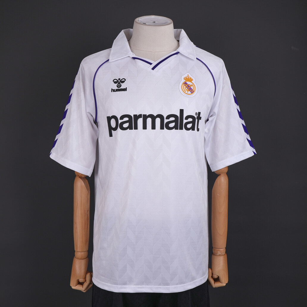 Real Madrid 1988 Home Retro Jersey – Vintage Replica Football Soccer Shirt – S–XXL