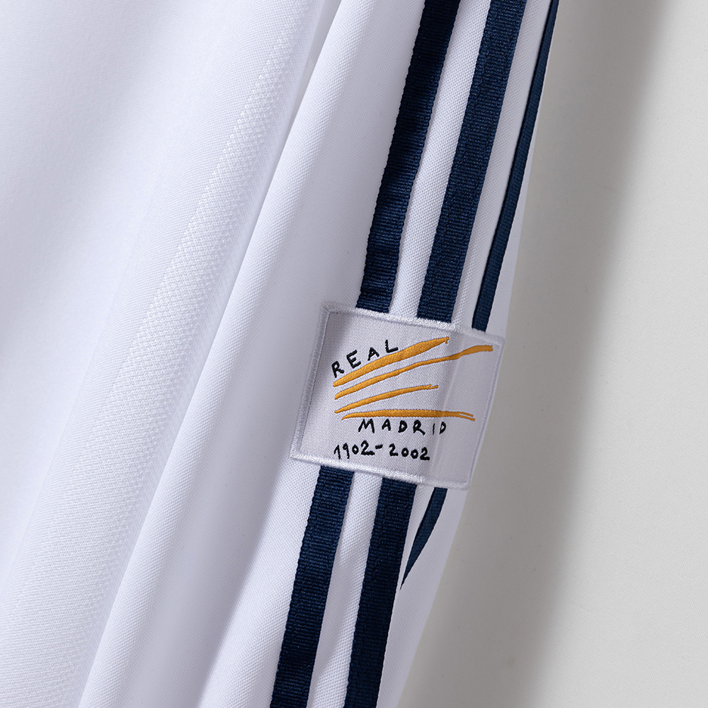 Real Madrid 2001/02 Home (UEFA Champions League) Long Sleeve Retro Jersey – Vintage Replica Football Soccer Shirt – S–XXL