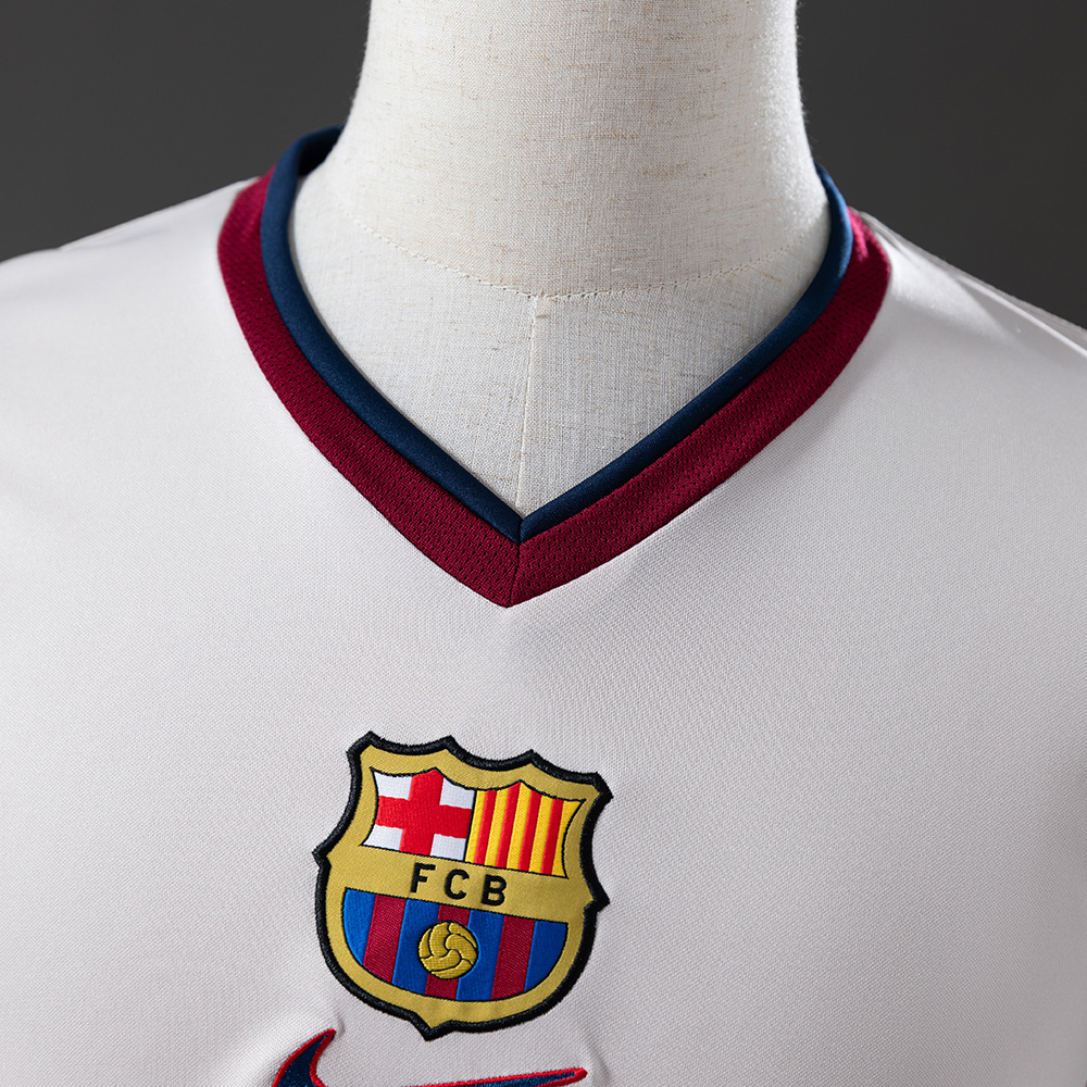 Barcelona 1998/99 Away Long Sleeve Retro Jersey – Vintage Replica Football Soccer Shirt – Size S–XXL