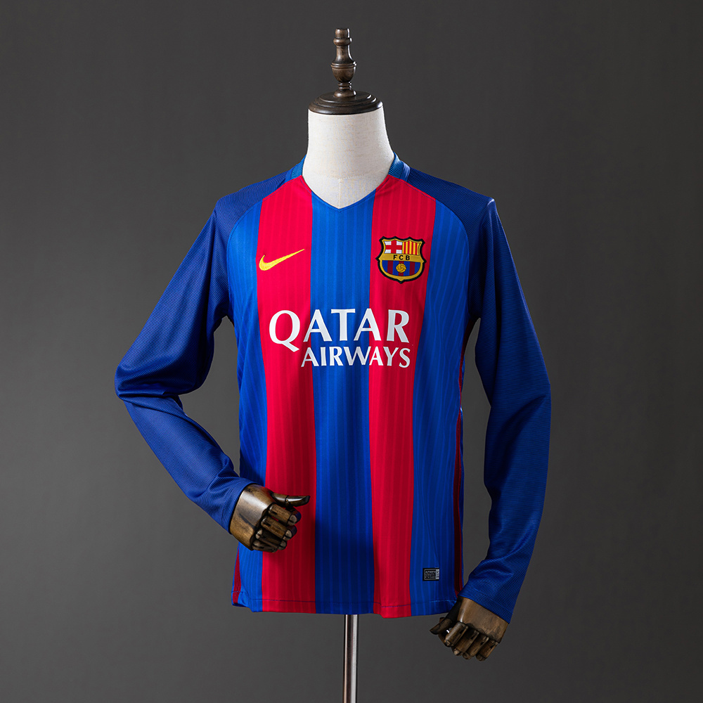 Vintage magliecalciorepliche • Barcelona 2016/17 home long-sleeve retro edition for collectors