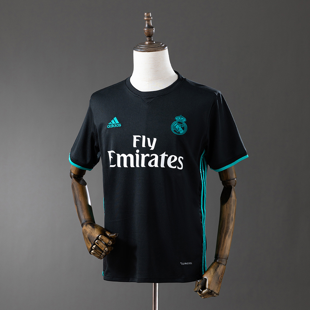 Real Madrid 2017/18 Away Retro Jersey – Vintage Replica Football Soccer Shirt – S–XXL