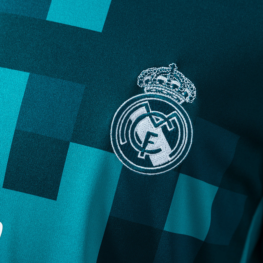 Real Madrid 2017/18 Second Away Long Sleeve Retro Jersey – Vintage Replica Football Soccer Shirt – S–XXL