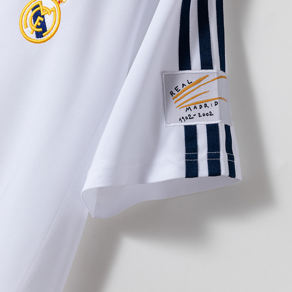 Real Madrid 2001/02 Home (UEFA Champions League) Retro Jersey – Vintage Replica Football Soccer Shirt – S–XXL