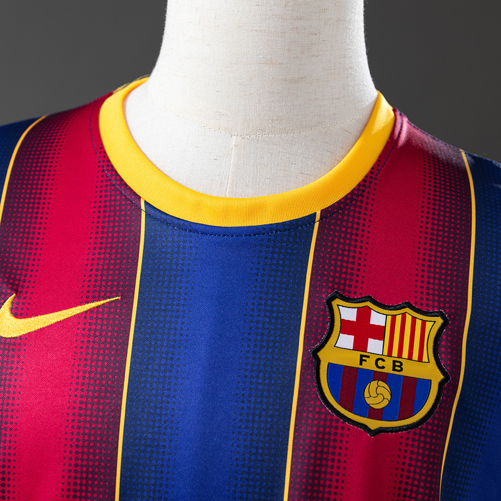 Barcelona 2020/21 Home Retro Jersey – Vintage Replica Football Soccer Shirt – Size S–XXL