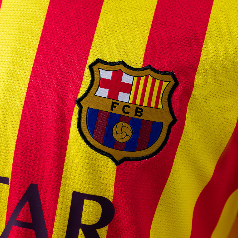 Barcelona 2013/14 Away Retro Jersey – Vintage Replica Football Soccer Shirt – Size S–XXL