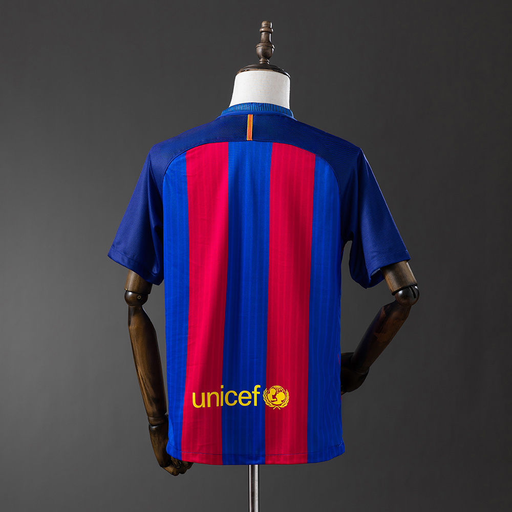 Barcelona 2016/17 Home Retro Jersey – Vintage Replica Football Soccer Shirt – Size S–XXL