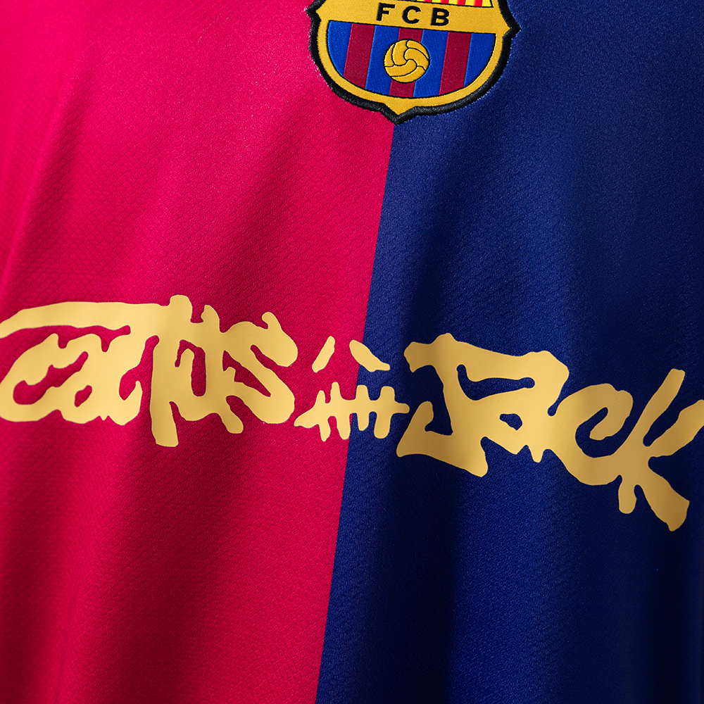Barcelona 24/25 Home x TRAVIS SCOTT Limited Edition Jersey – Vintage Replica Football Soccer Shirt – Size S–4XL
