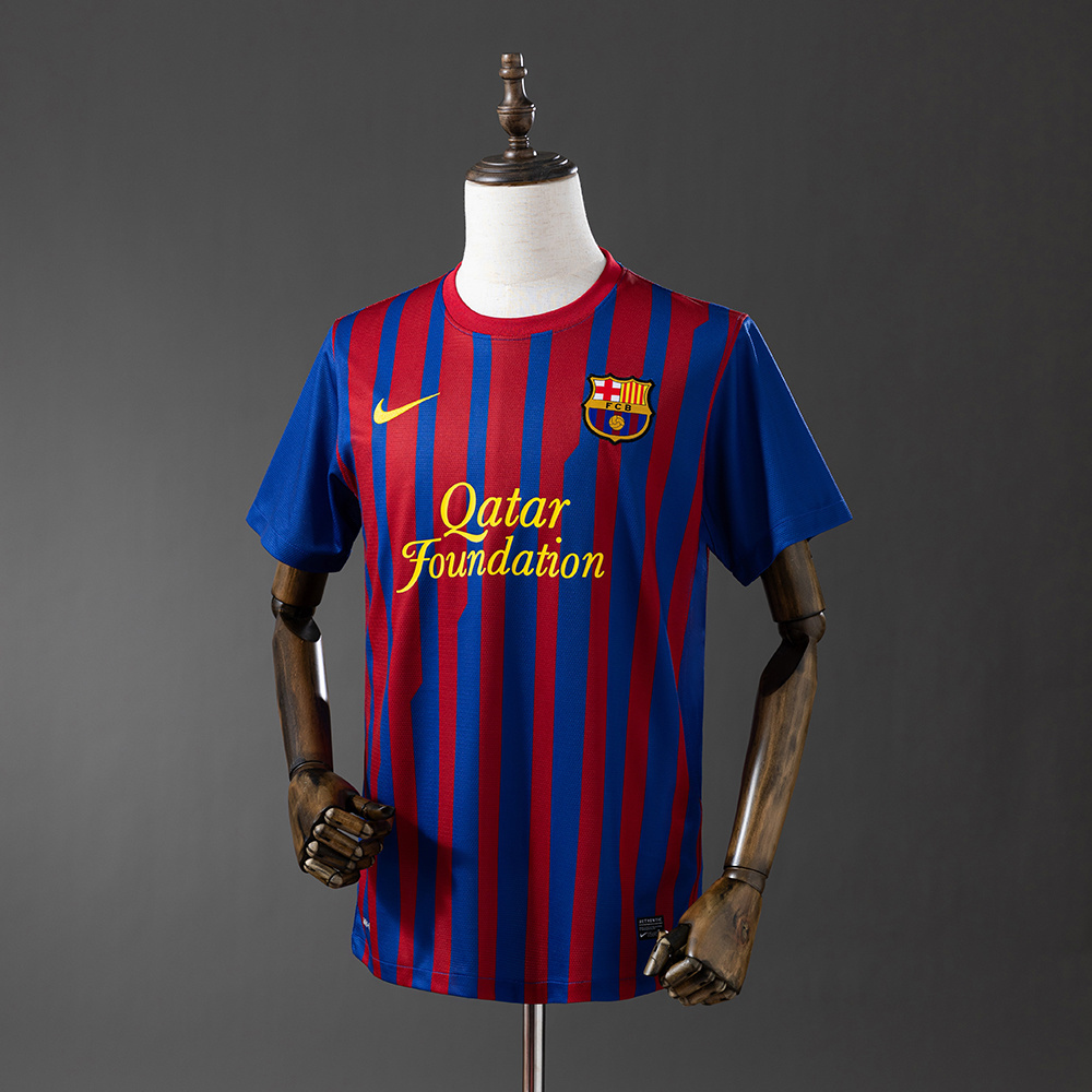 Barcelona 2011/12 Home Retro Jersey – Vintage Replica Football Soccer Shirt – Size S–4XL