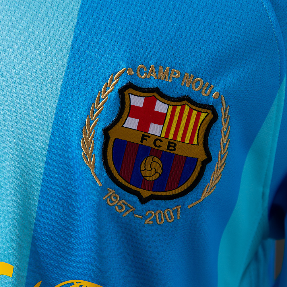 Barcelona 2007/08 Away Retro Jersey – Vintage Replica Football Soccer Shirt – Size S–XXL