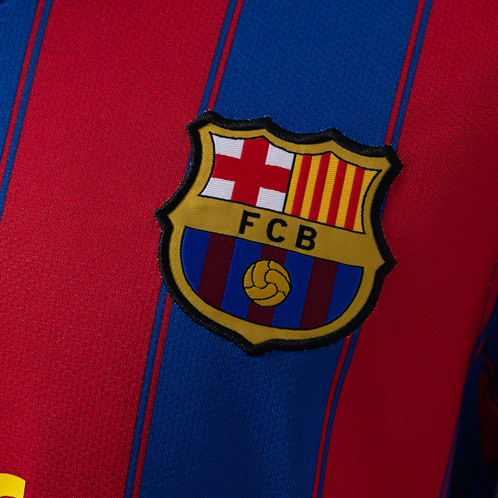 Barcelona 2009/10 Home Long Sleeve Retro Jersey – Vintage Replica Football Soccer Shirt – Size S–XXL