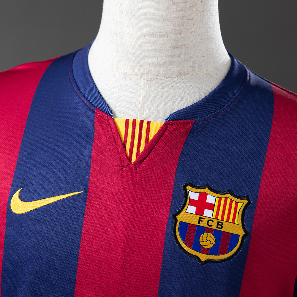 Barcelona 2014/15 Home Retro Jersey – Vintage Replica Football Soccer Shirt – Size S–XXL