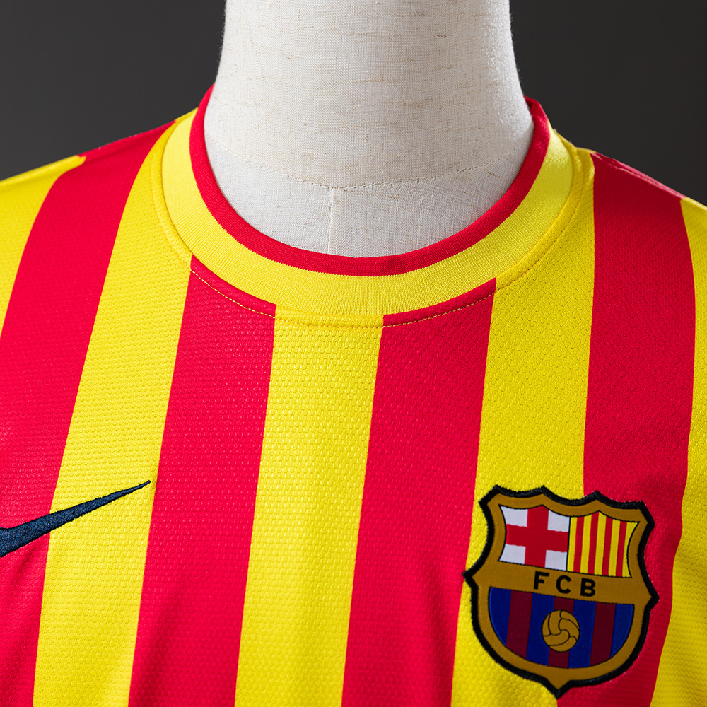 Barcelona 2013/14 Away Retro Jersey – Vintage Replica Football Soccer Shirt – Size S–XXL