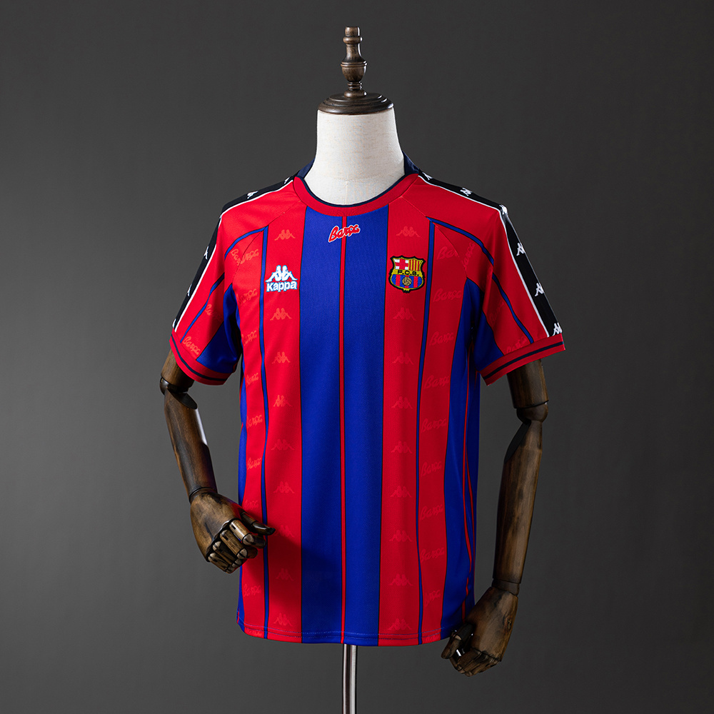 Barcelona 1997/98 Home Retro Jersey – Vintage Replica Football Soccer Shirt – Size S–XXL