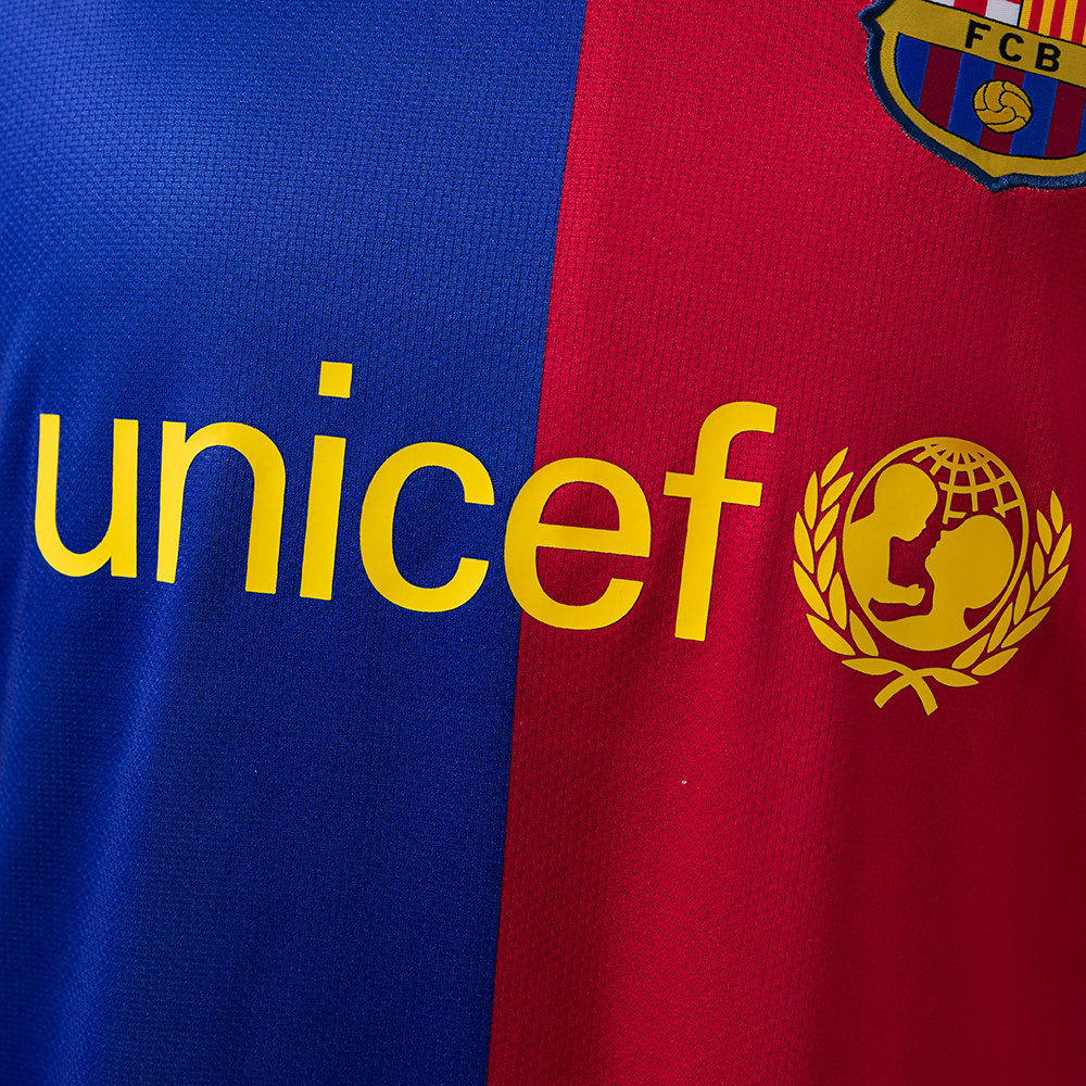 Barcelona 2008/09 Home Long Sleeve Retro Jersey – Vintage Replica Football Soccer Shirt – Size S–XXL