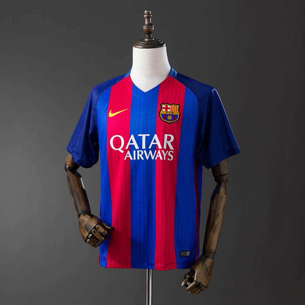 Barcelona 2016/17 Home Retro Jersey – Vintage Replica Football Soccer Shirt – Size S–XXL