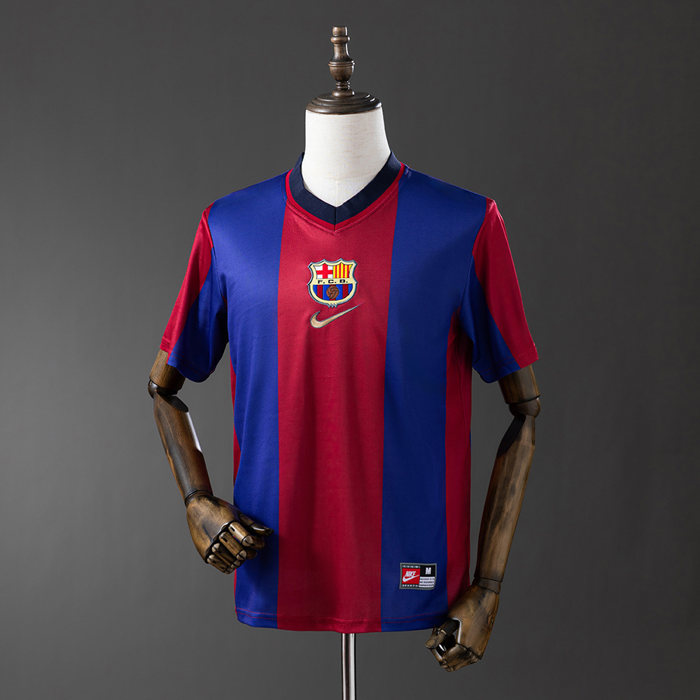 Barcelona 1998/99 Home Retro Jersey – Vintage Replica Football Soccer Shirt – Size S–XXL