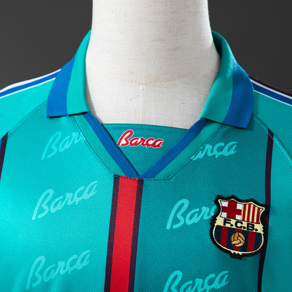 Barcelona 1995/97 Away Retro Jersey – Vintage Replica Football Soccer Shirt – Size S–4XL