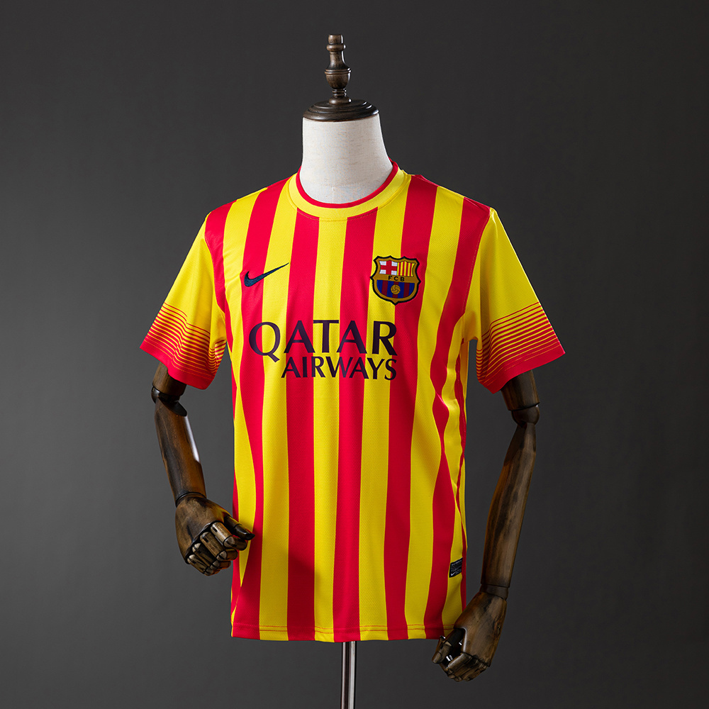 Barcelona 2013/14 Away Retro Jersey – Vintage Replica Football Soccer Shirt – Size S–XXL