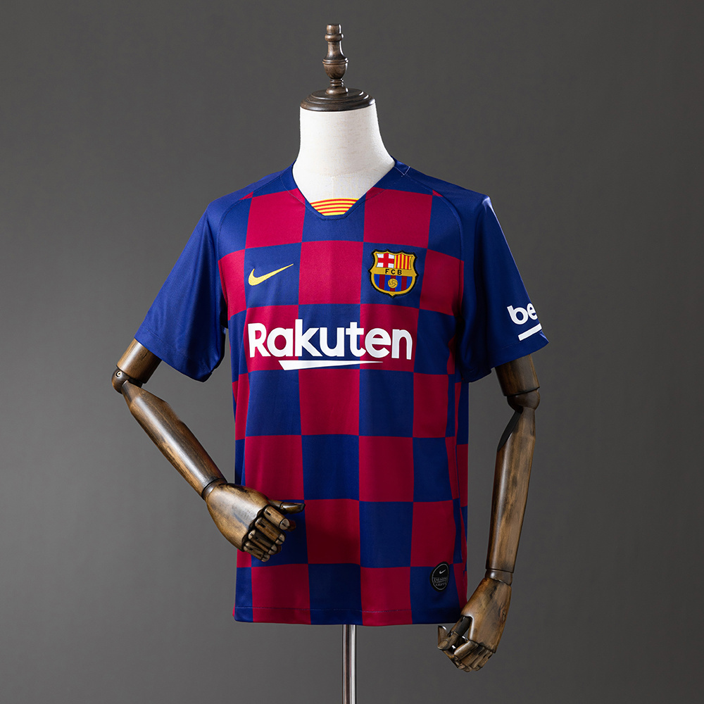Barcelona 2019/20 Home Retro Jersey – Vintage Replica Football Soccer Shirt – Size S–XXL