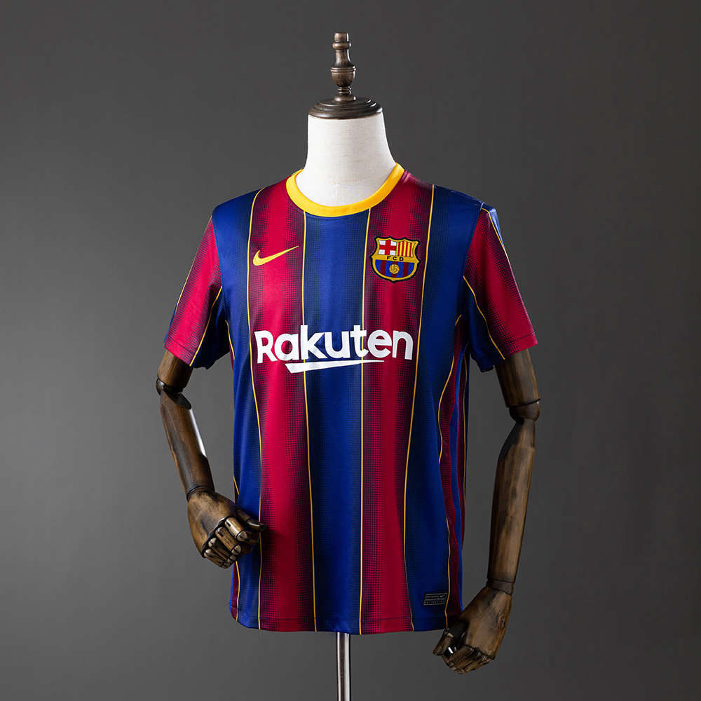 Barcelona 2020/21 Home Retro Jersey – Vintage Replica Football Soccer Shirt – Size S–XXL