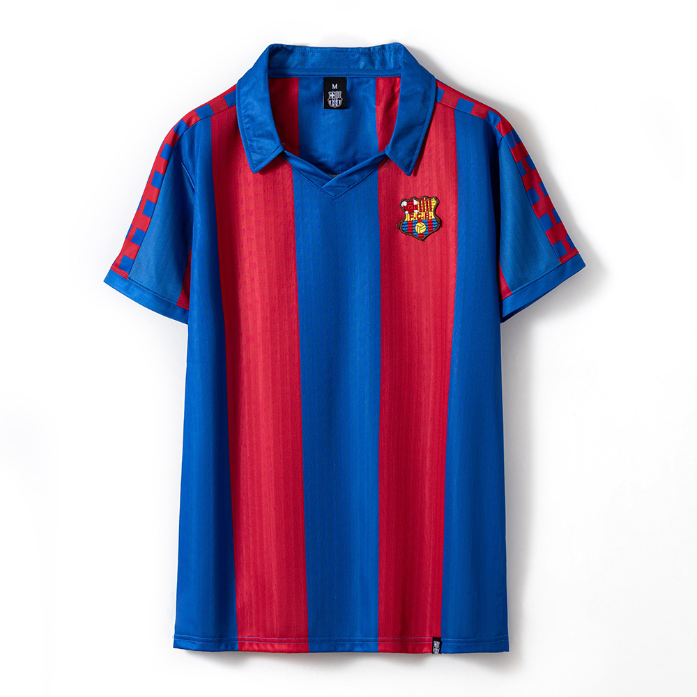 Barcelona 1990/92 Home Retro Jersey – Vintage Replica Football Soccer Shirt – Size S–4XL