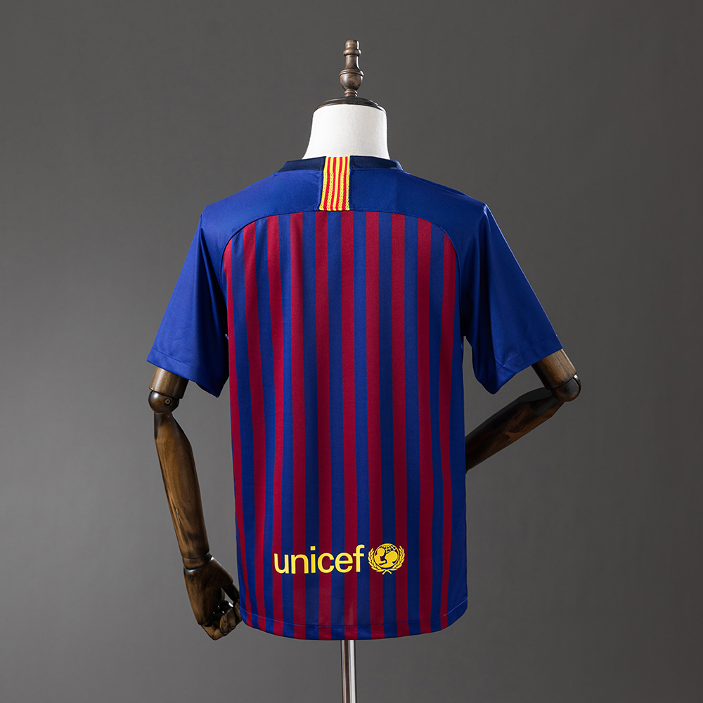 Barcelona 2018/19 Home Retro Jersey – Vintage Replica Football Soccer Shirt – Size S–XXL