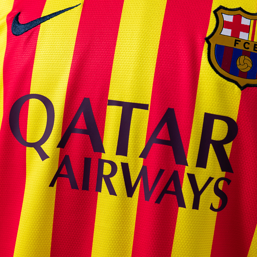 Barcelona 2013/14 Away Retro Jersey – Vintage Replica Football Soccer Shirt – Size S–XXL