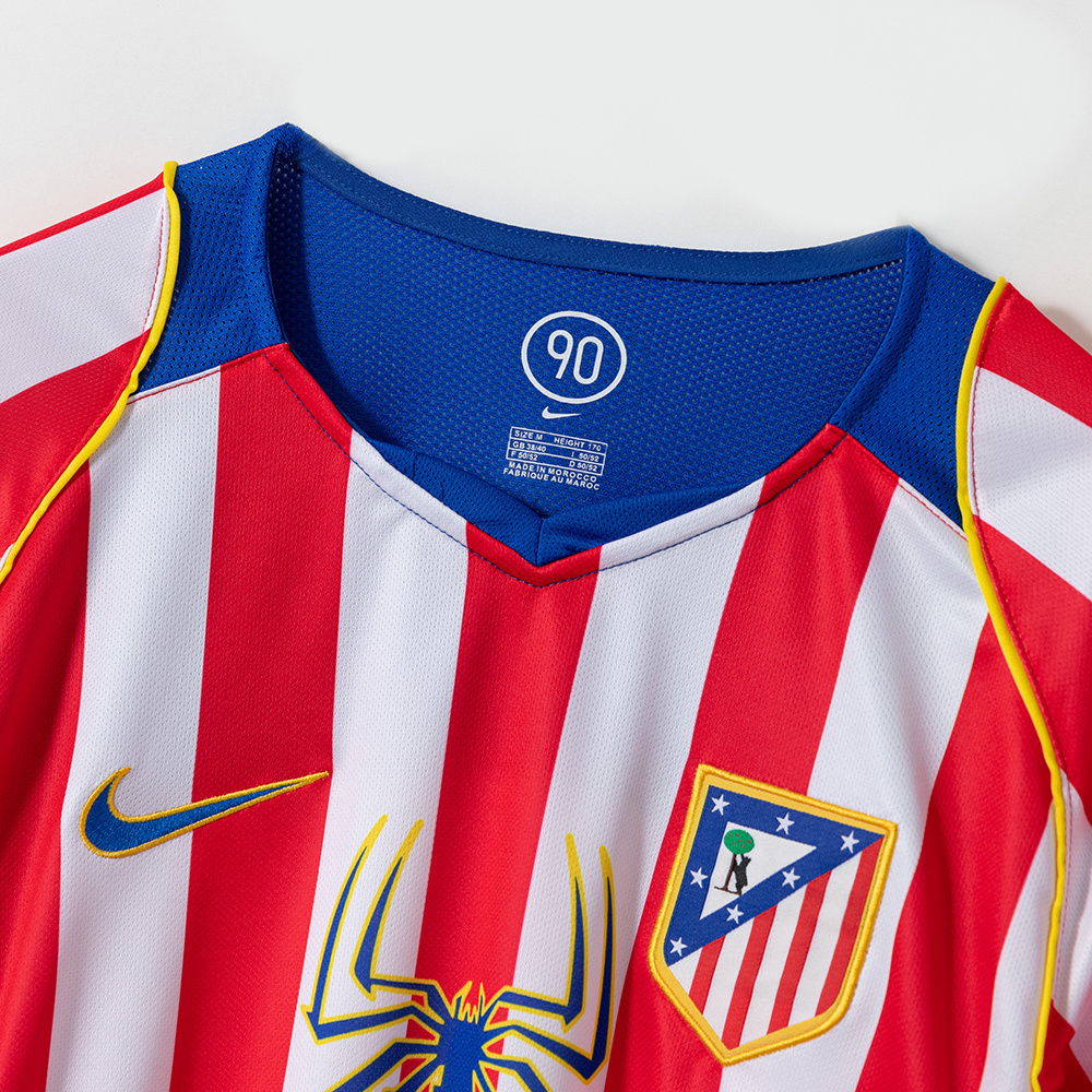 Atletico Madrid 2004/05 Home Retro Jersey – Vintage Replica Football Soccer Shirt – Size S–2XL