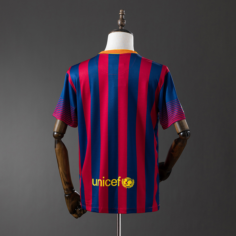 Barcelona 2013/14 Home Retro Jersey – Vintage Replica Football Soccer Shirt – Size S–XXL