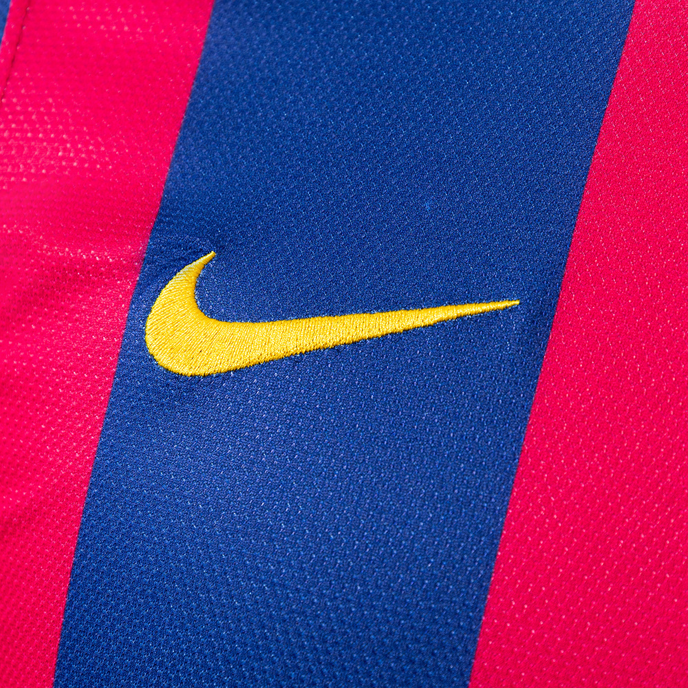 Barcelona 2014/15 Home Long Sleeve Retro Jersey – Vintage Replica Football Soccer Shirt – Size S–XXL