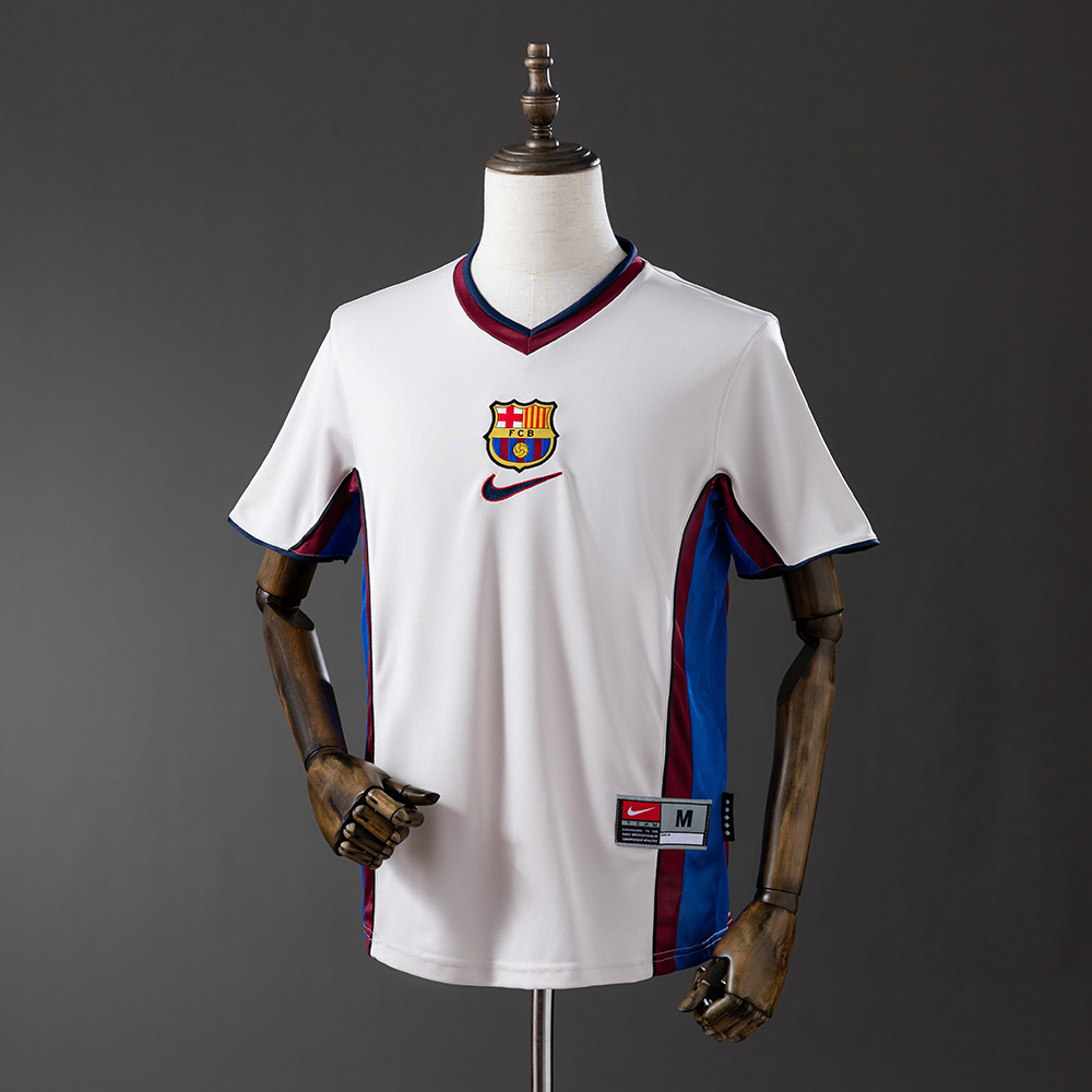 Barcelona 1998/99 Away Retro Jersey – Vintage Replica Football Soccer Shirt – Size S–XXL