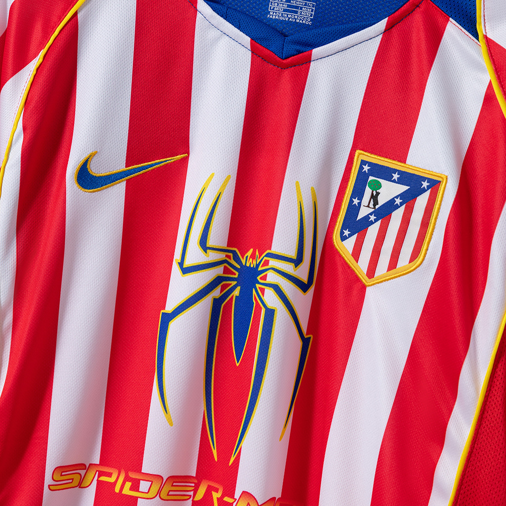 Atletico Madrid 2004/05 Home Retro Jersey – Vintage Replica Football Soccer Shirt – Size S–2XL