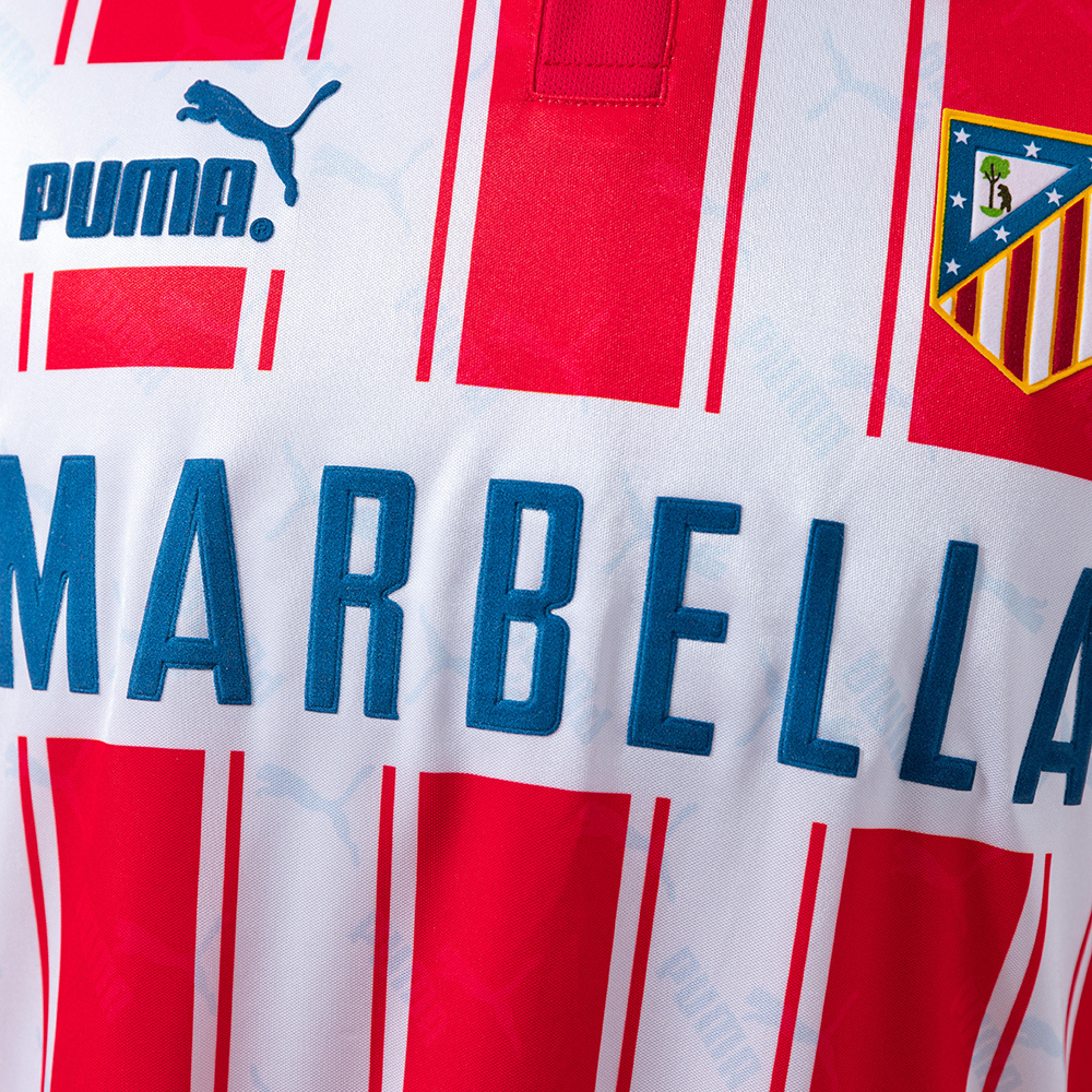 Atletico Madrid 1994/95 Home Long Sleeve Retro Jersey – Vintage Replica Football Soccer Shirt – Size S–XXL